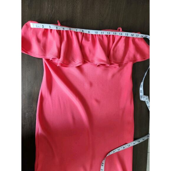 J.Crew ruffle slip sheath silk Pink Coral dress Spaghetti Straps Size 6 - Picture 5 of 10